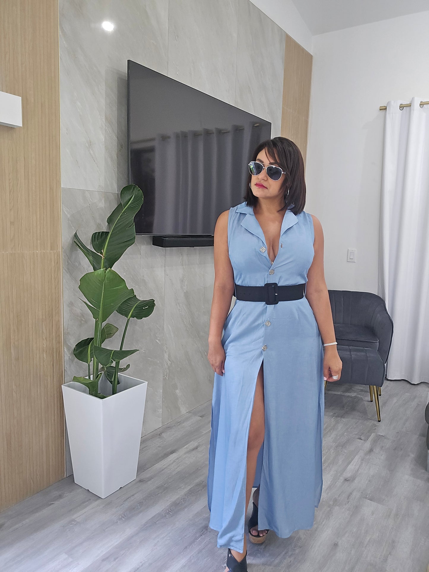 Button Down Maxi Dress