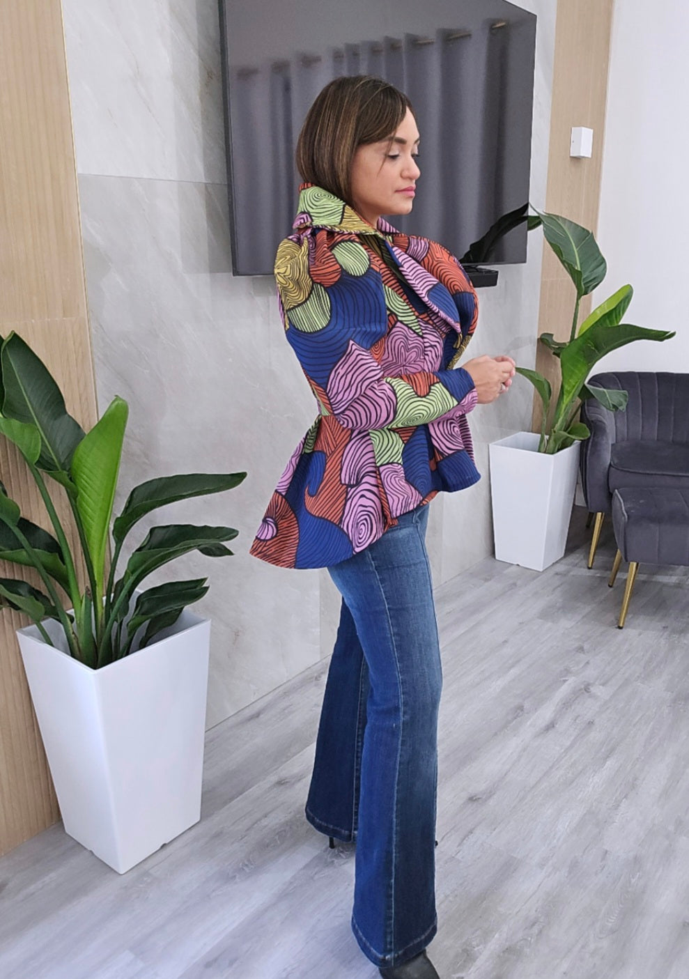 Colorful Long Sleeve Blazer