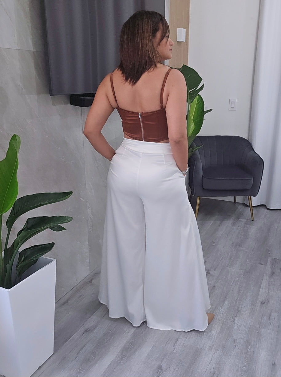Mocca Satin Top
