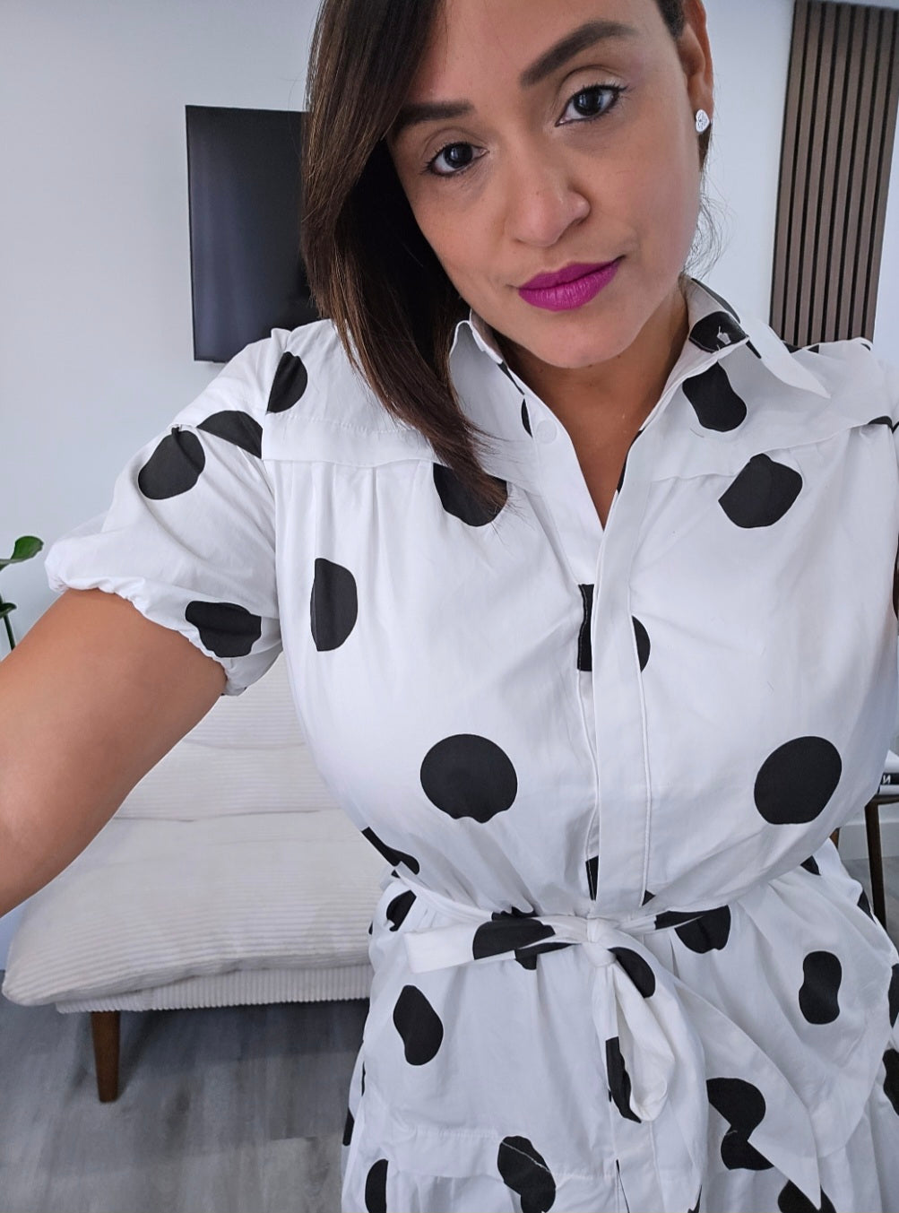 White & Black Romantic Dress
