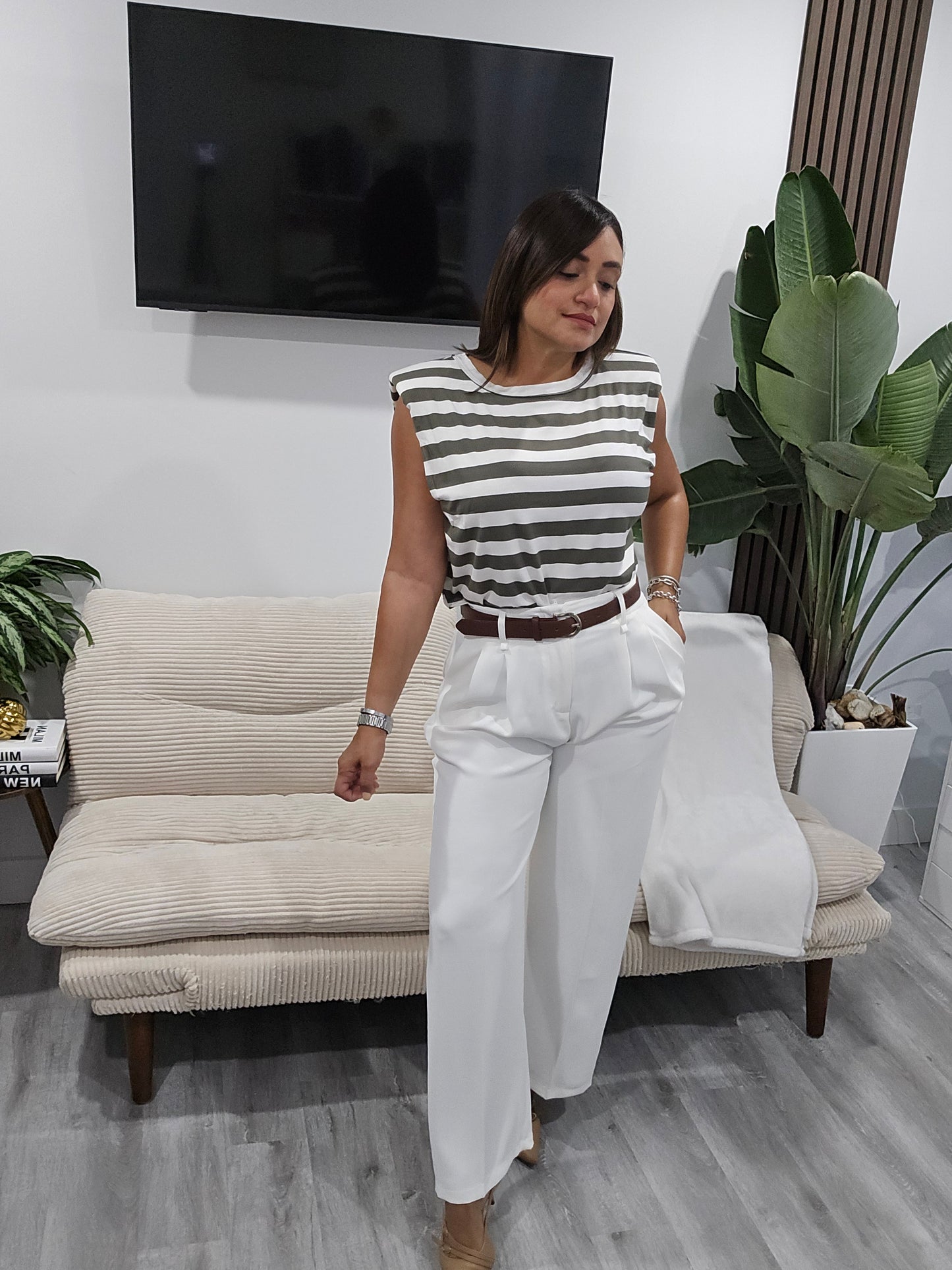 White Belt Palazzo