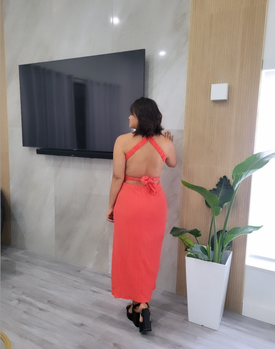 Cutoff Maxi Dress