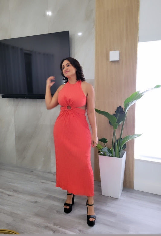 Cutoff Maxi Dress