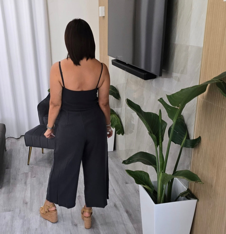 Navy Blue Midi Jumpsuit