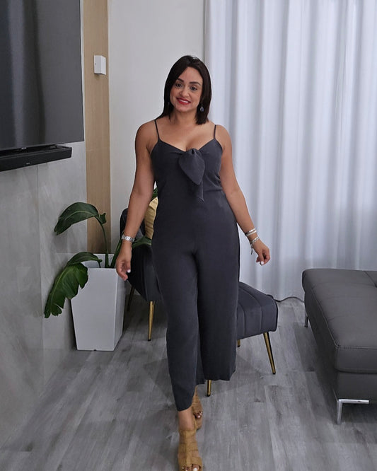 Navy Blue Midi Jumpsuit