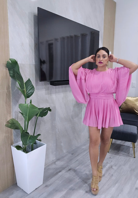 Pink Bohemian Mini Romper