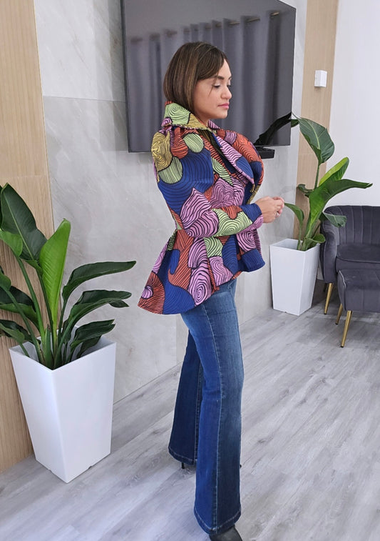 Colorful Long Sleeve Blazer