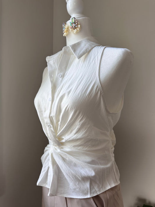 Twist White Blouse