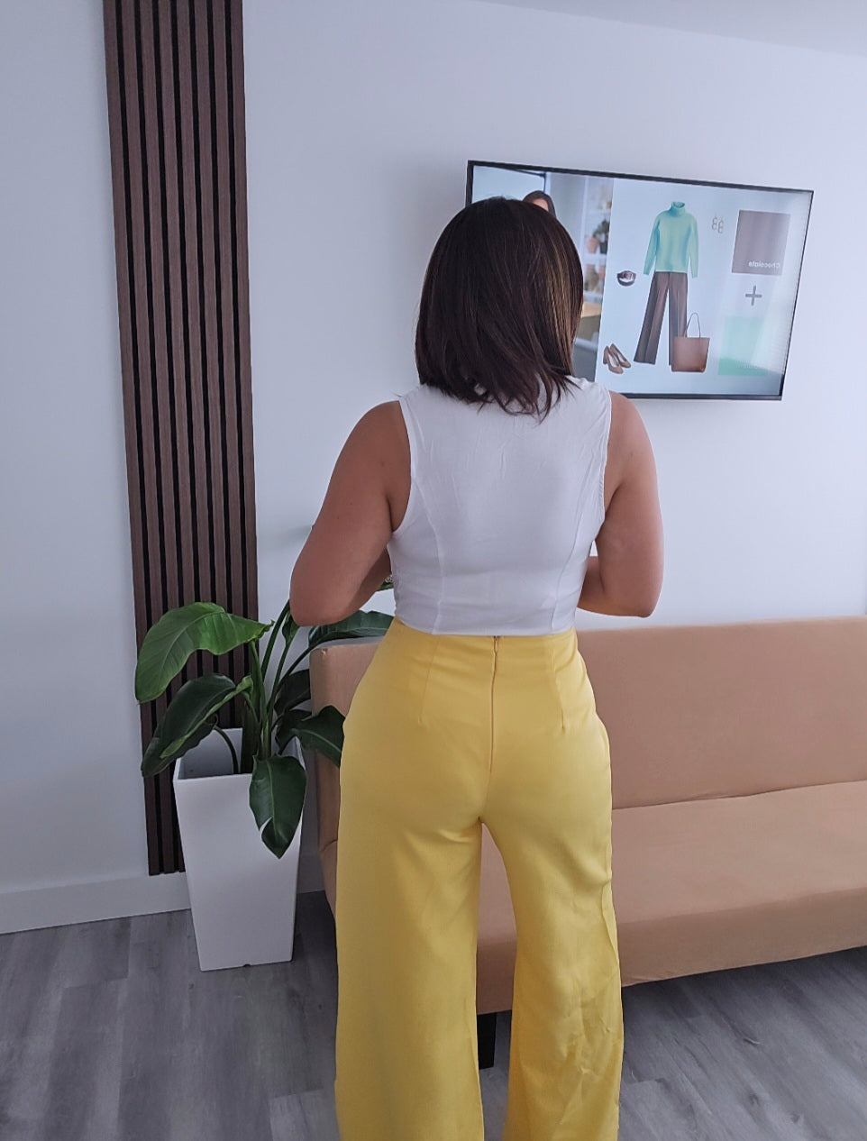 Yellow Open Leg Palazzo