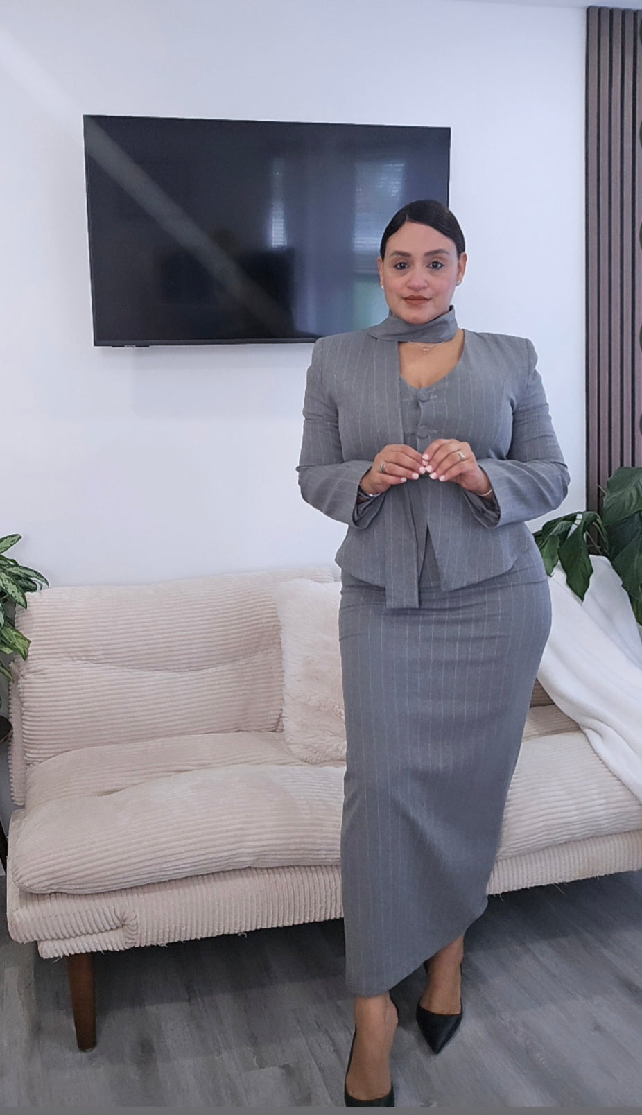 Blazer and Maxi Skirt Set