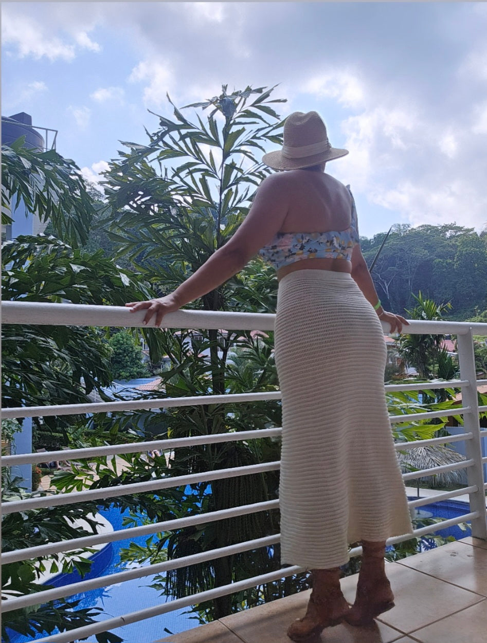 Knit Beige Maxi Skirt