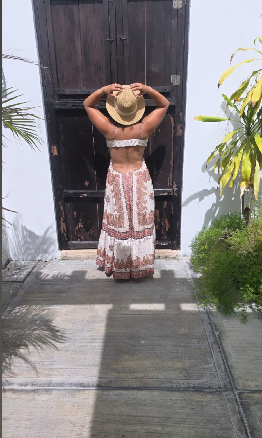 Beige Brown Maxi Dress