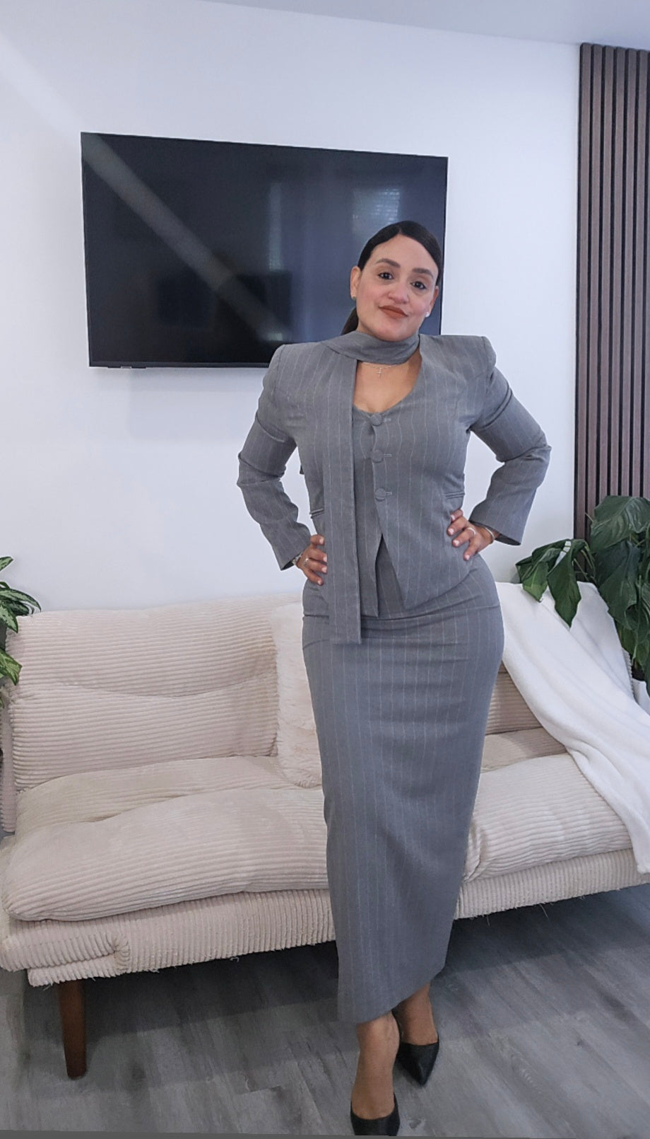 Blazer and Maxi Skirt Set