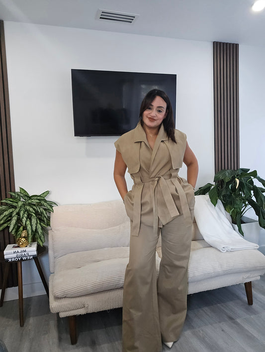 Trench Pants Set